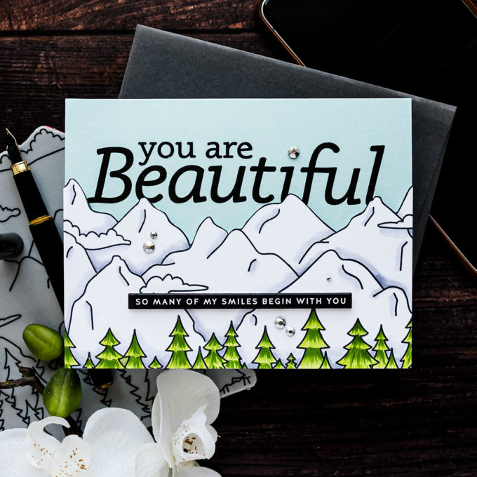 Simon Says Stamp | So Many of My Smiles Begin With You - Mountainscape Card