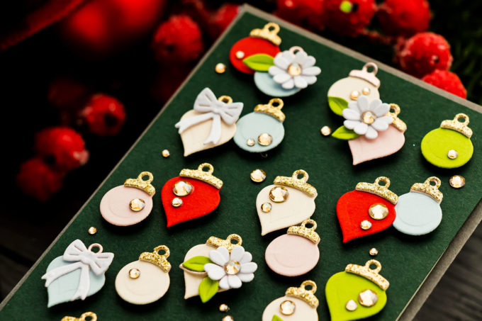 Spellbinders | It's a Christmas Season - Christmas Ornaments Mini Slimline Card