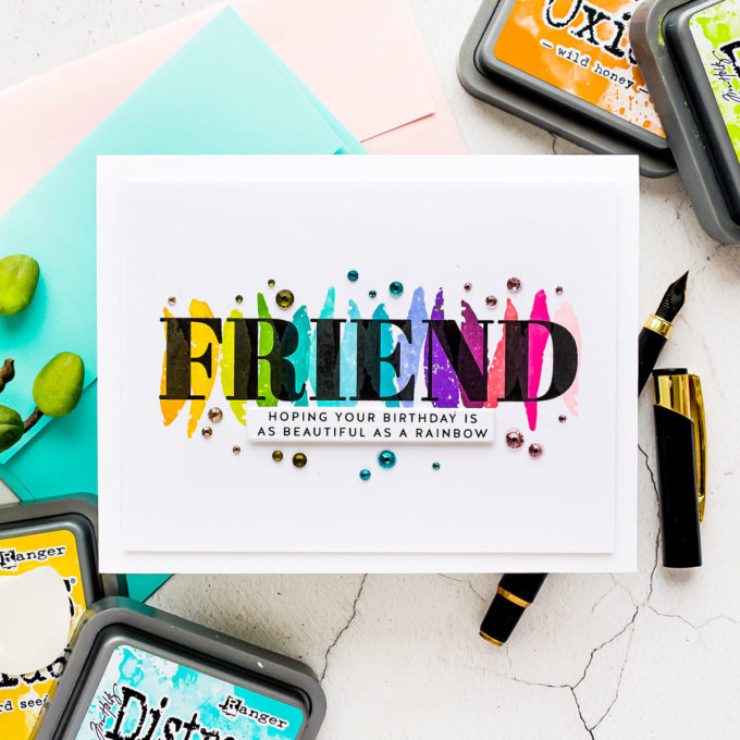 Simon Says Stamp | Minimalistic Stamping - Rainbow Friend