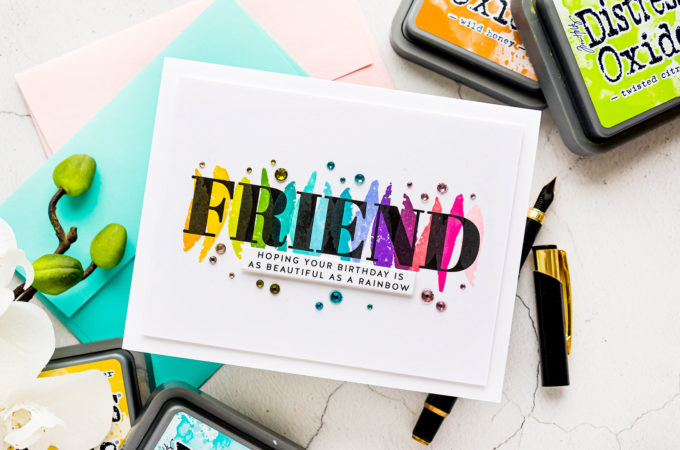 Simon Says Stamp | Minimalistic Stamping - Rainbow Friend