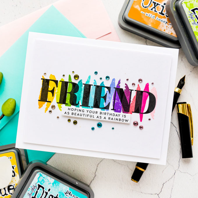 Simon Says Stamp | Minimalistic Stamping - Rainbow Friend