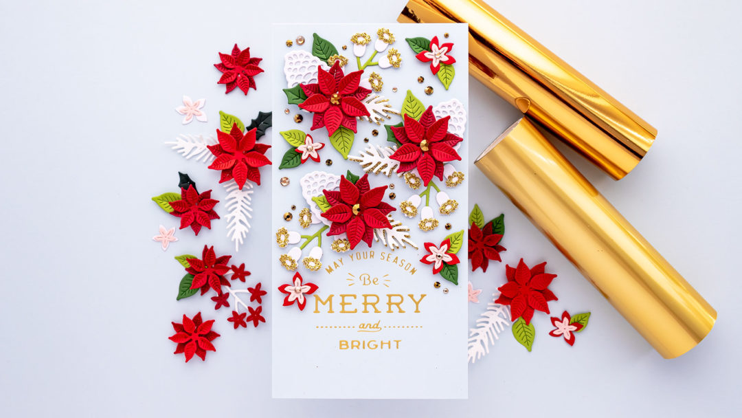 Spellbinders | It’s a Christmas Season – Christmas Blooms Mini Slimline Card. Video