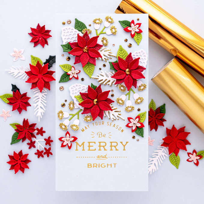 Spellbinders | It’s a Christmas Season – Christmas Blooms Mini Slimline Card. Video