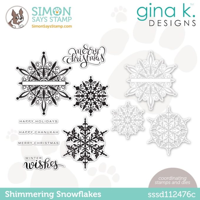 It’s STAMPtember! Gina K Designs - Shimmering Snowflakes
