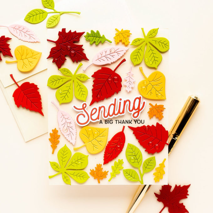 Spellbinders | October Clubs - Small Die, Large Die, Glimmer and Clear Stamp Cards