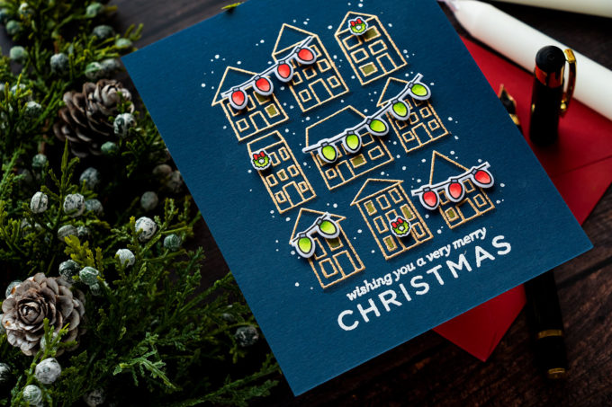 Simon Says Stamp | Printmaking Houses for Christmas