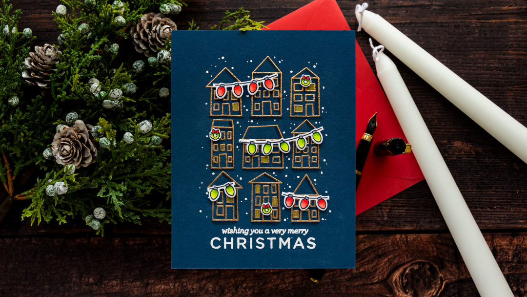 Simon Says Stamp | Printmaking Houses for Christmas