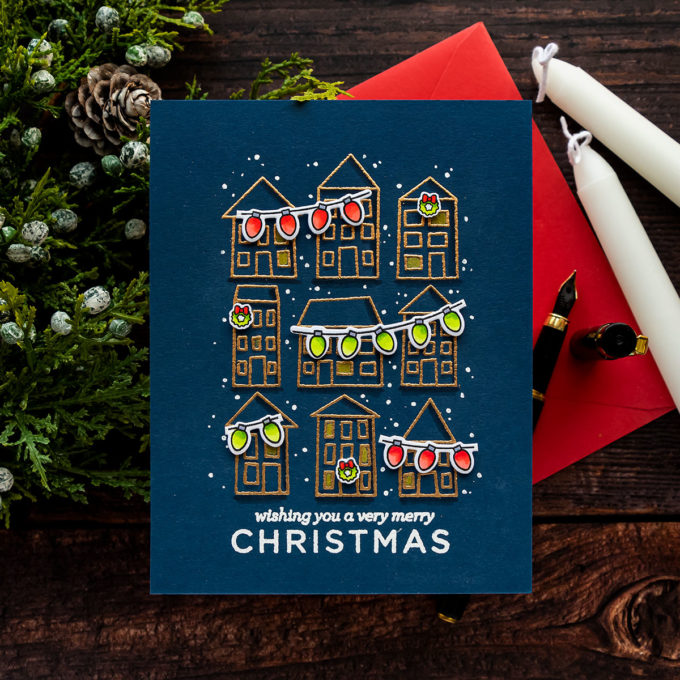 Simon Says Stamp | Printmaking Houses for Christmas