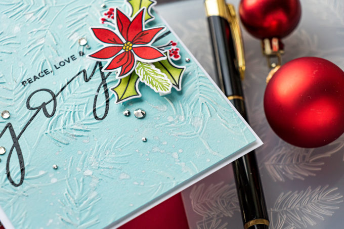 Simon Says Stamp | Delicate Pine Embossed Christmas Card