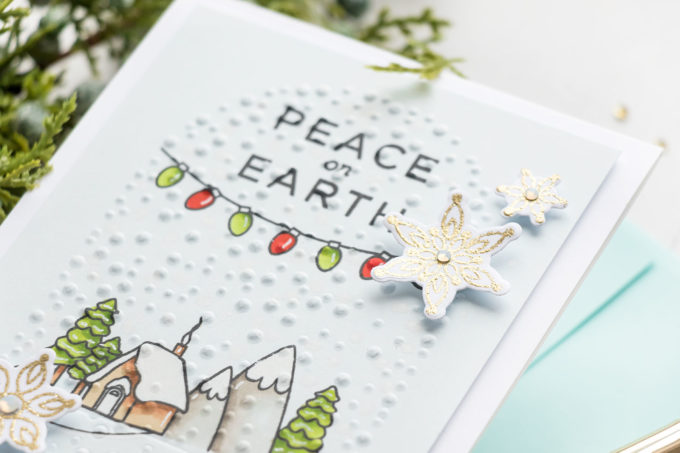 Simon Says Stamp | Sprinkle Snowglobe Embossed Christmas Card featuring Simon Says Stamp Embossing Folder SPRINKLE SNOWGLOBE sf247