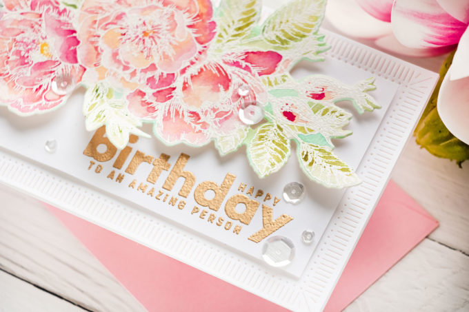 Simon Says Stamp | More Watercolor Florals - Beautiful Flowers Birthday Card