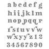 Spellbinders Be Bold Lowercase Alphabet and Numbers Etched Dies