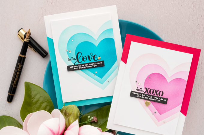 Simon Says Stamp | Ombre Ink Blended Hearts. Blog Hop + Giveaway