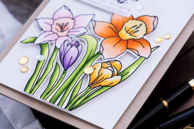 Simon Says Stamp | Spring Stems - Colorful Daffodils Card