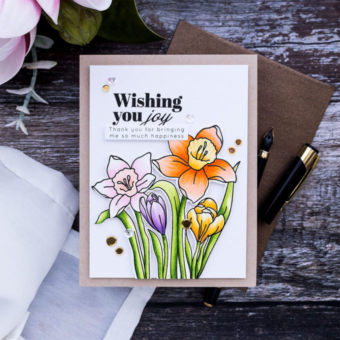 Simon Says Stamp | Spring Stems - Colorful Daffodils Card