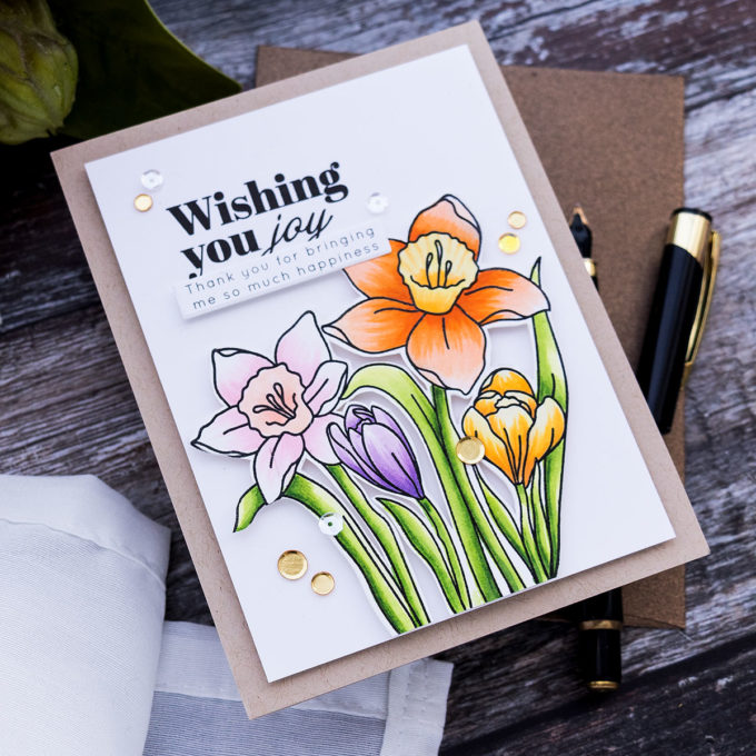Simon Says Stamp | Spring Stems - Colorful Daffodils Card