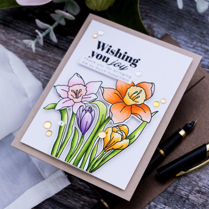 Simon Says Stamp | Spring Stems - Colorful Daffodils Card