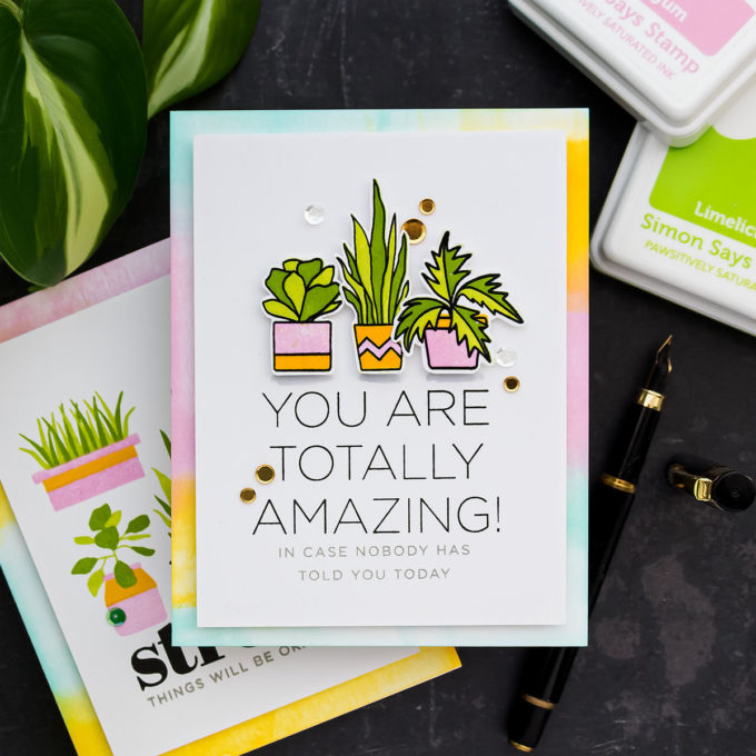 Simon Says Stamp | Printmaking Plants 2 Ways