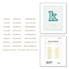 Stitched Alphabet Glimmer Descriptors Hot Foil Plates