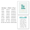 Stitched Alphabet Descriptors Sentiments Clear Stamp Set