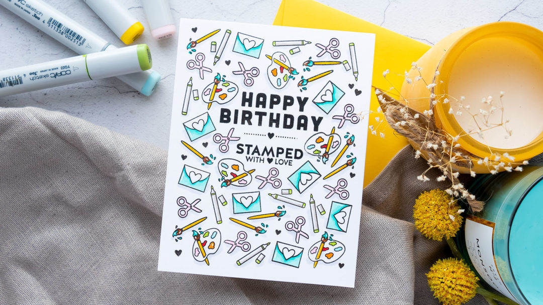 Simon Says Stamp | Crafty Pattern Birthday Card