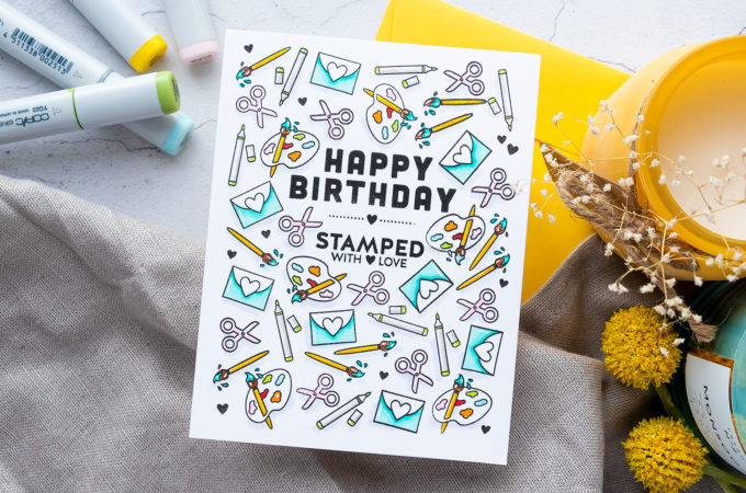 Simon Says Stamp | Crafty Pattern Birthday Card