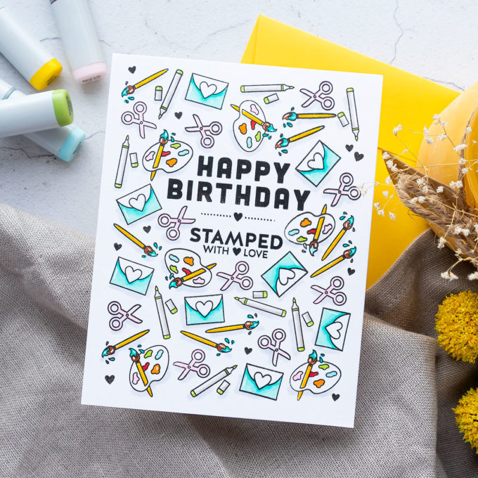 Simon Says Stamp | Crafty Pattern Birthday Card