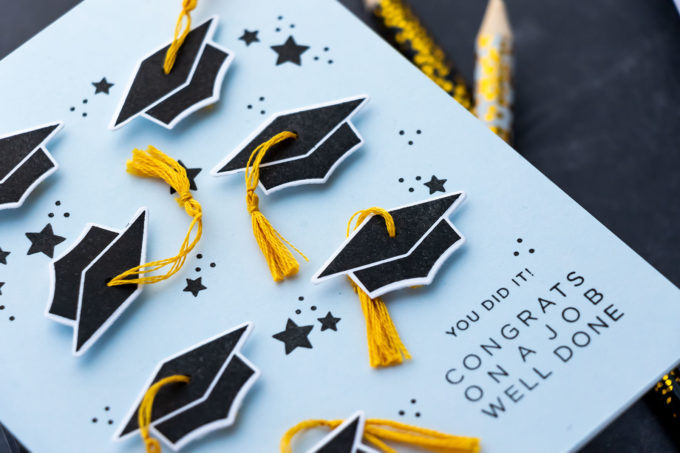 Simon Says Stamp | ​​Graduation Card with DIY Tassel. Video tutorial - GRAD PARTY Stamp Set CZ53