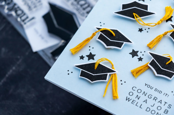 Simon Says Stamp | ​​Graduation Card with DIY Tassel. Video tutorial - GRAD PARTY Stamp Set CZ53