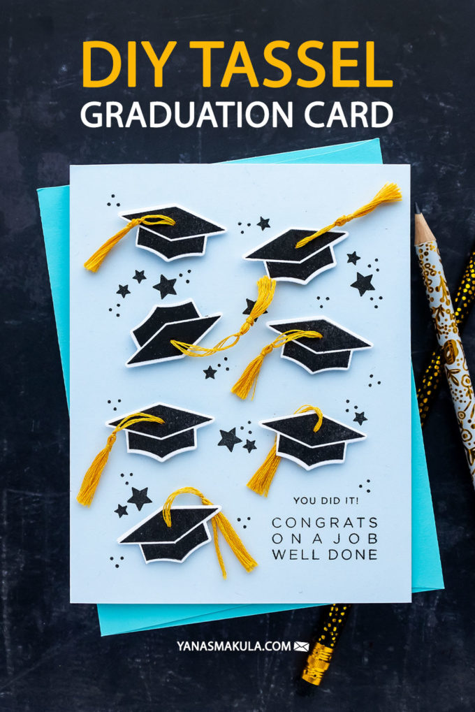 Simon Says Stamp | ​​Graduation Card with DIY Tassel. Video tutorial - GRAD PARTY Stamp Set CZ53