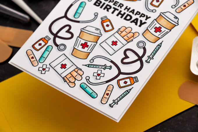 Simon Says Stamp | Medical Pattern Birthday Card