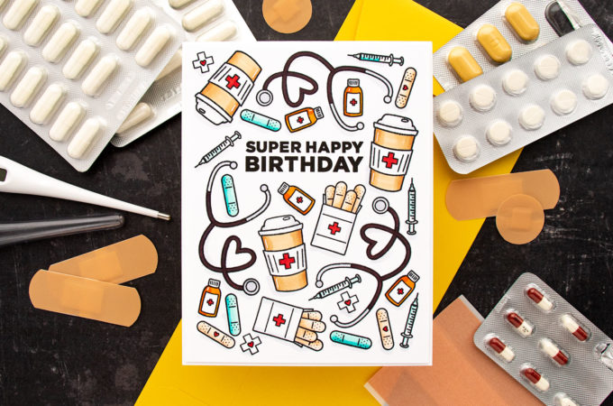 Simon Says Stamp | Medical Pattern Birthday Card