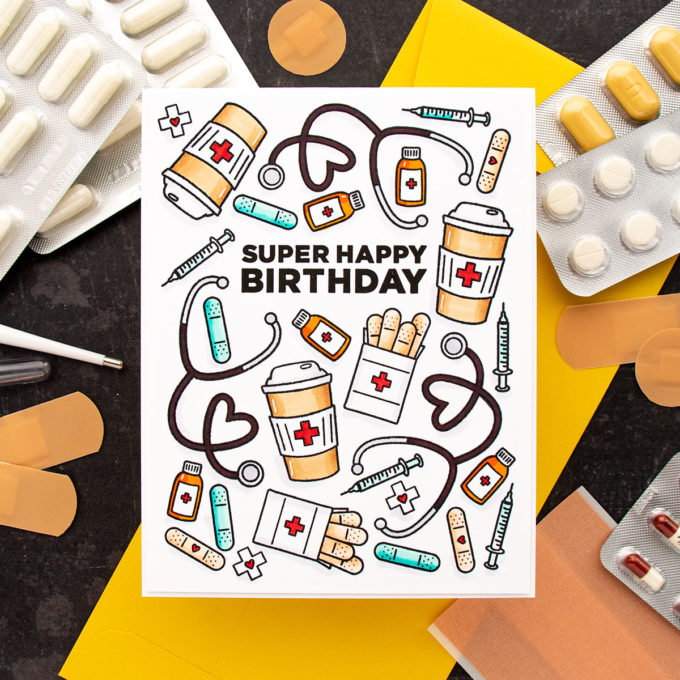 Simon Says Stamp | Medical Pattern Birthday Card