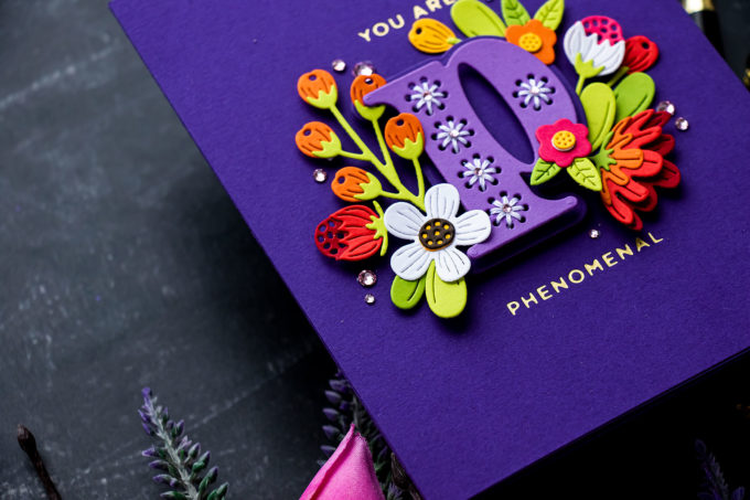 Analogous Color Scheme Cards. Spellbinders Stitched Alphabet Cards - Video