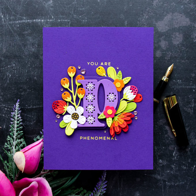 Analogous Color Scheme Cards. Spellbinders Stitched Alphabet Cards - Video