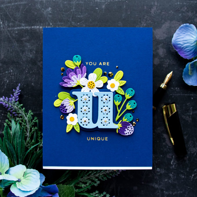 Analogous Color Scheme Cards. Spellbinders Stitched Alphabet Cards - Video