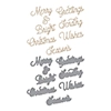 Spellbinders Merry Glimmer Sentiments Glimmer Hot Foil Plate & Die Set