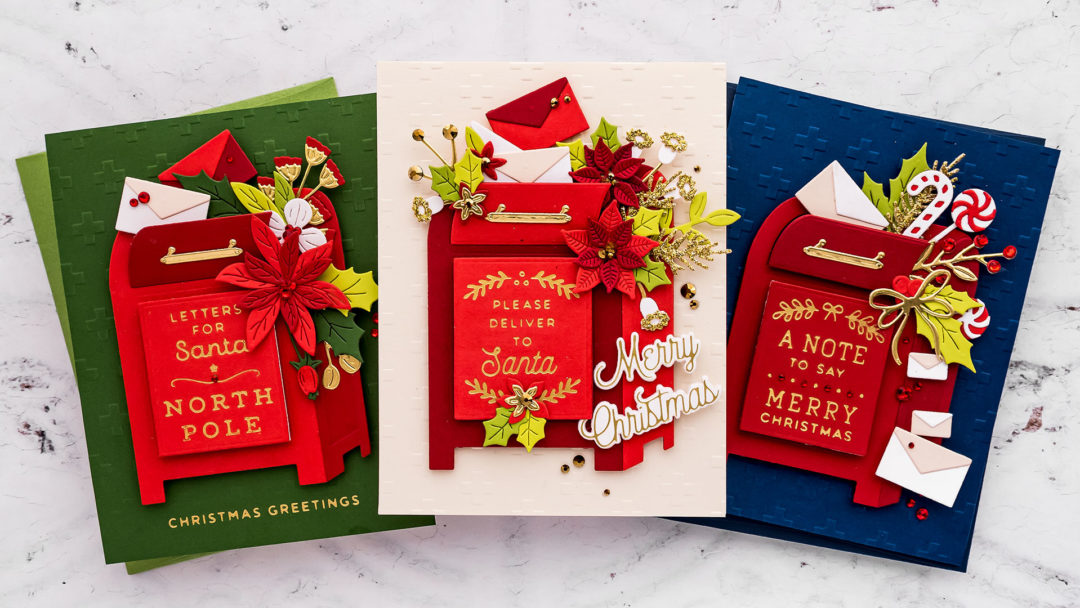 Christmas Mailboxes with Spellbinders Parcel & Post. Video