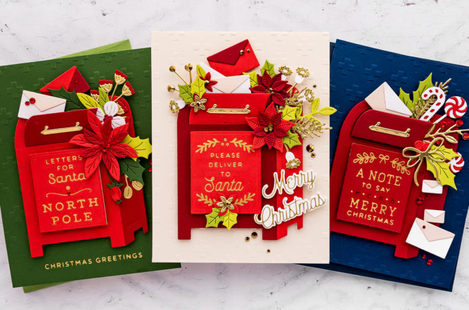 Christmas Mailboxes with Spellbinders Parcel & Post. Video