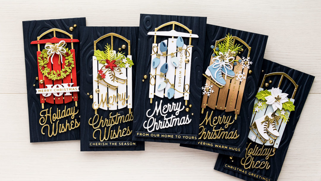 Spellbinders | Christmas Sled Cards. Video | Yana Smakula