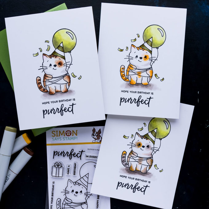 Simon Says Stamp | One Layer Birthday Cards for Cat People. Video