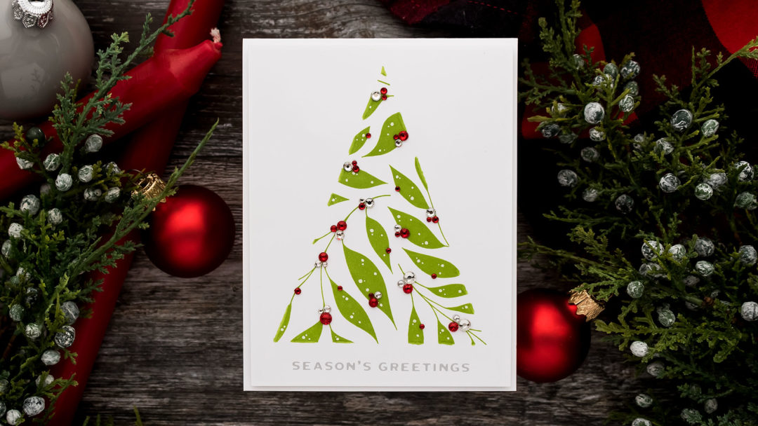 STAMPtember® Blog Party - Bold Leaves Christmas Tree