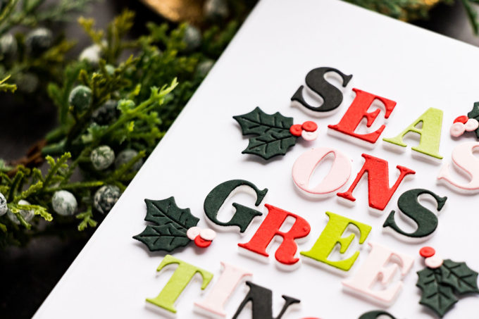 Spellbinders | Season's Greetings Alphabet Card