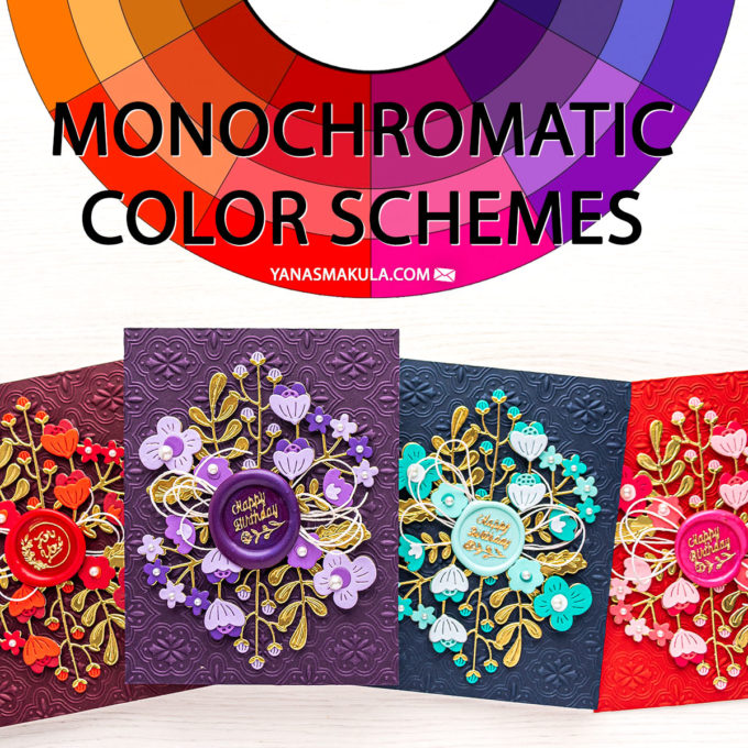 Monochromatic Color Scheme Cards + More on Wax Seals. Video