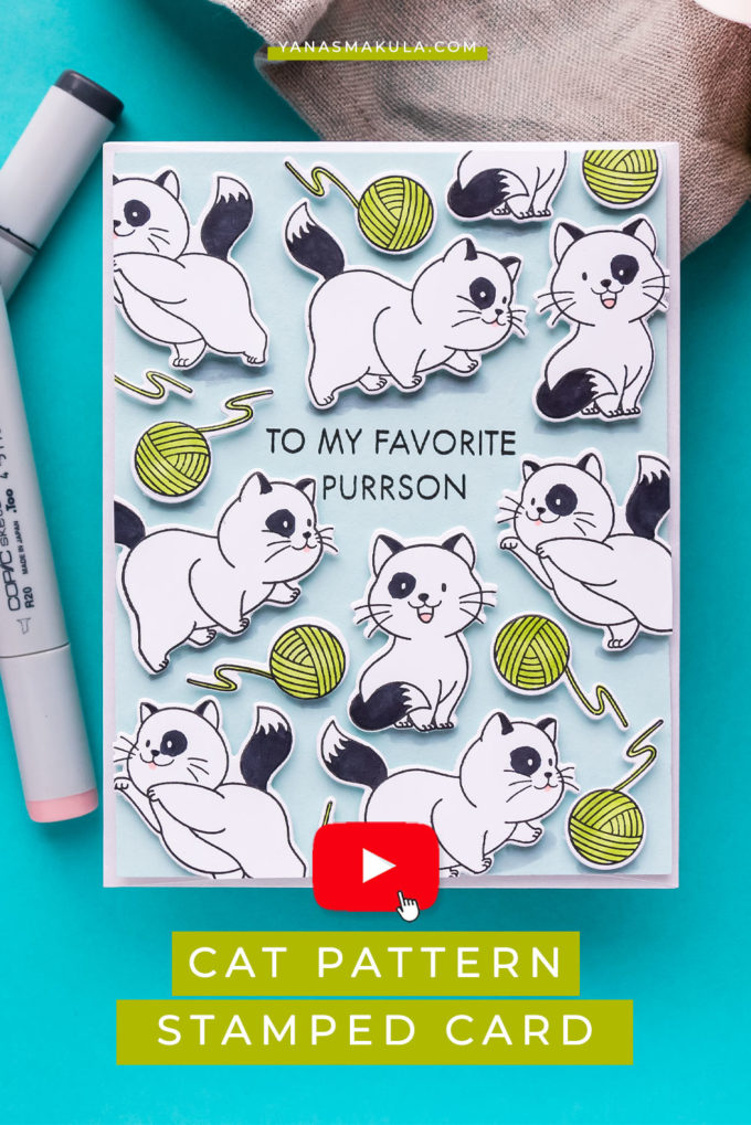 MFT Stamps | Cats Pattern Stamping. Video tutorial by Yana Smakula using MFT YUZU Catitude