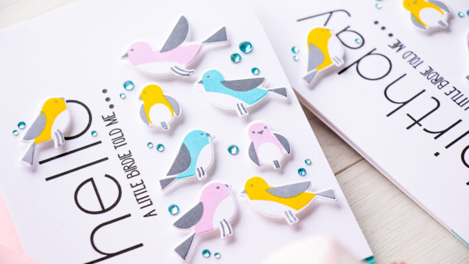 Simon Says Stamp | CAS Card Tips. Video tutorial by Yana Smakula. Printmaking Birds stamp set