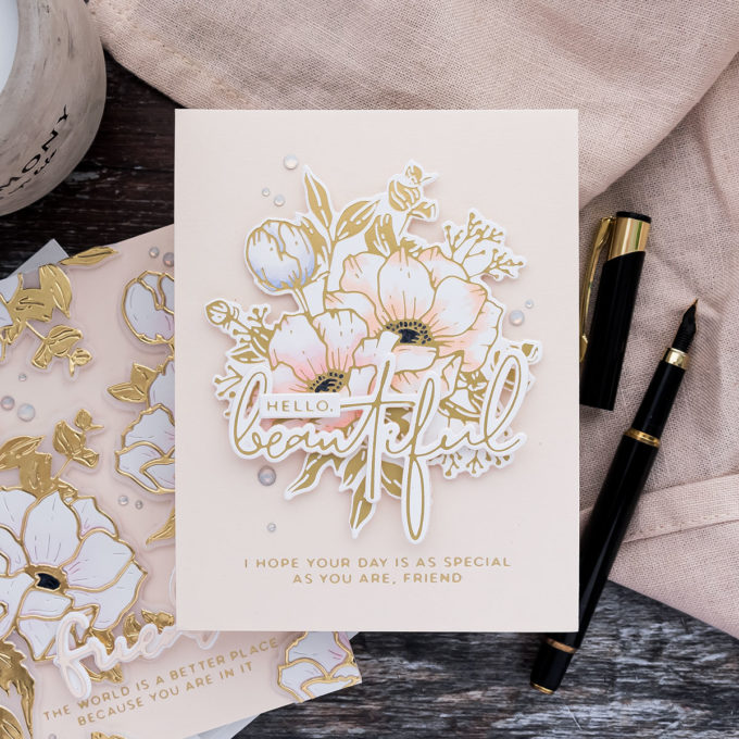 Spellbinders Anemone Blooms Collection by Yana Smakula | Anemone Glimmer Blooms Glimmer Hot Foil Plate & Die Set GLP-358