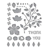 Spellbinders Four Petal Thank You Floral Etched Dies