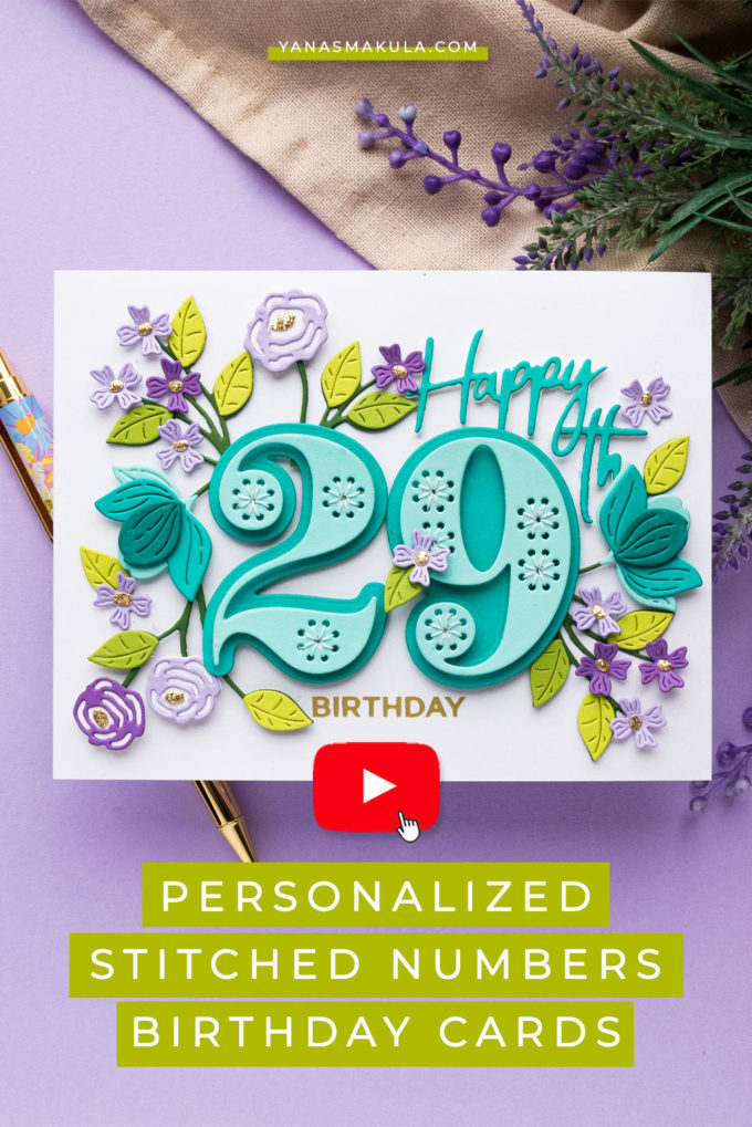 Spellbinders | Personalized Stitched Numbers Birthday Cards. Video