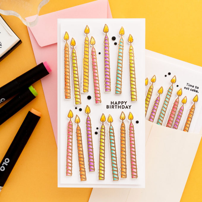 Simon Says Stamp | CAS Birthday Cards. Video tutorial by Yana Smakula